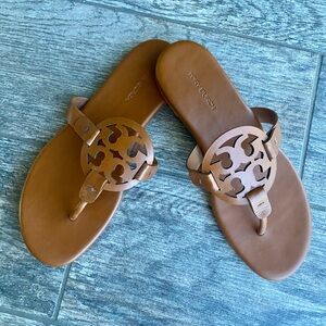 Tory Burch Miller soft sandals in brown size 6